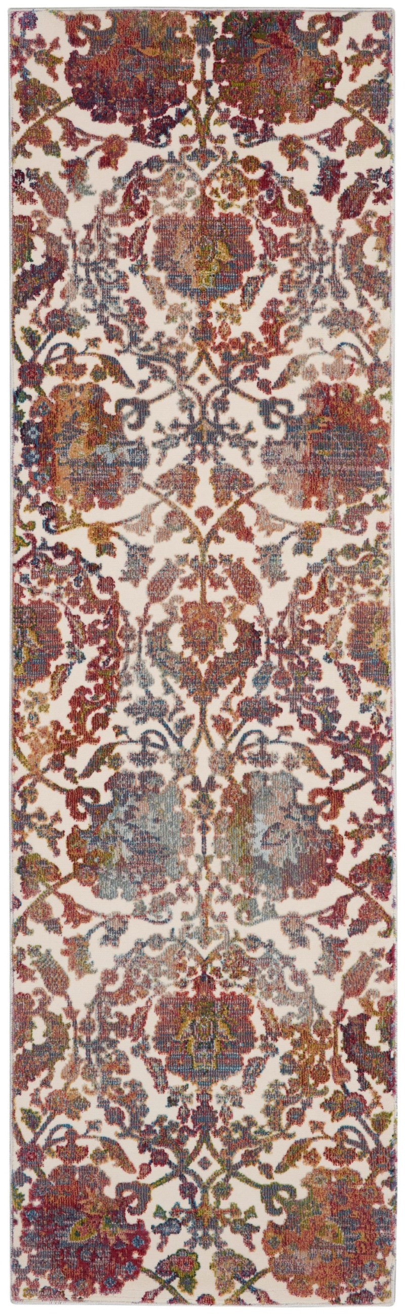 Ankara Global White / Multi Vintage Runner Rug