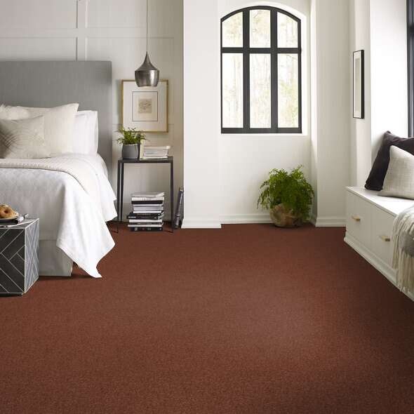 Caress By Shaw Quiet Comfort Classic Iii Rich Henna Nylon Carpet - Textured