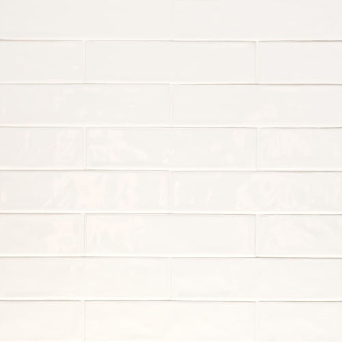 Clara Ivory Porcelain Tile - Glossy - 2.75" X 11"