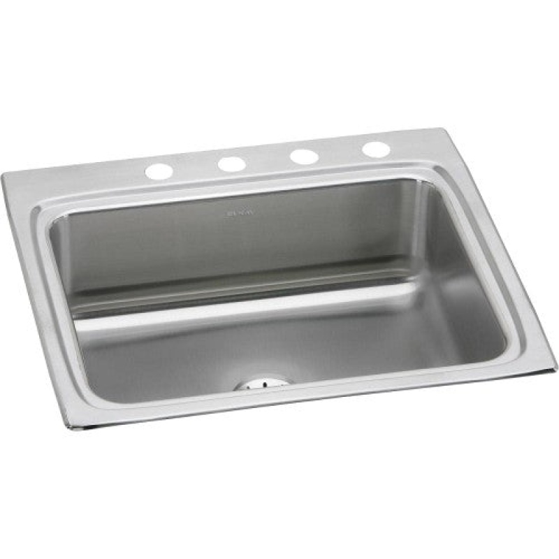 Lustertone Classic Stainless Steel Drop-In Single Bowl Kitchen Sink