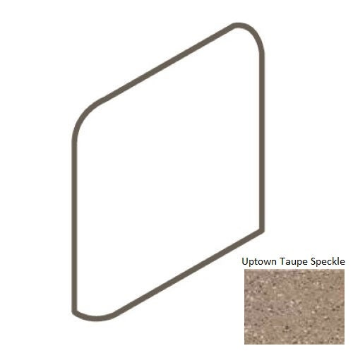 Keystones Unglazed Mosaic Uptown Taupe Speckle Porcelain Floor & Wall Trim - 2" X 2" Bullnose Outcorner - Matte
