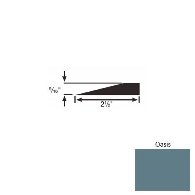Solid 49 Oasis Rubber Transitional Reducer - 2 1/2" X 9 Ft (108") X 9/16"