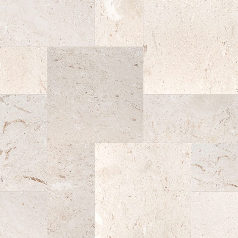 Mayra White Limestone Paver Mini Versailles Pattern