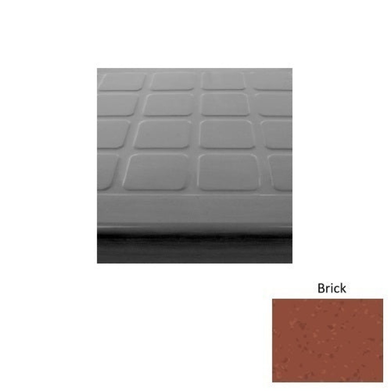 Symmetry 94 Brick Rubber (Sq) With Galley Red Abrasive Strip Stair Tread With Dupont Kevlar - Textured