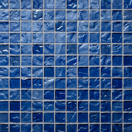 Lava Deep Flow Glass Mosaic - 1" x 1" Straight Set - Lava