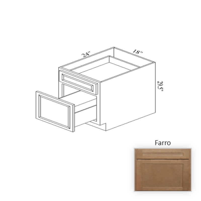 Farro Wood Kitchen Trash Can Base Cabinet