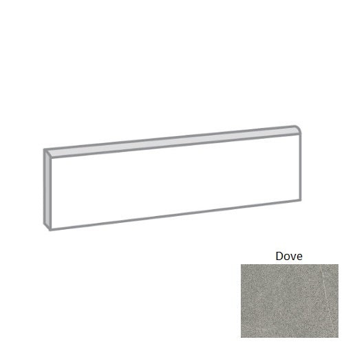 Sterlina Dove Porcelain Floor & Wall Trim - 3" X 12" Bullnose