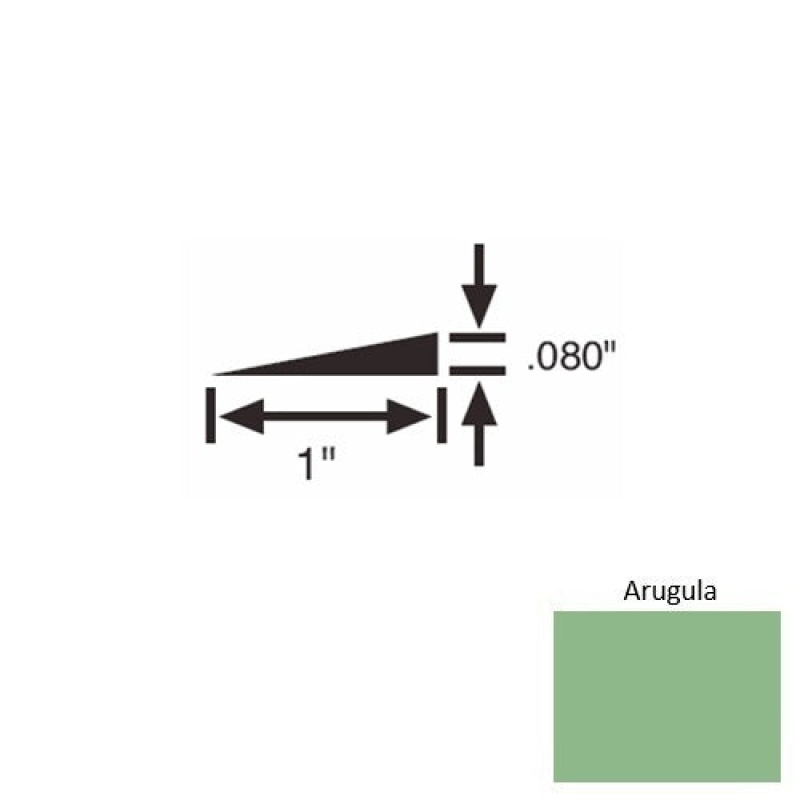 Solid 21 Arugula Rubber Reducer Strip - 1" X 9 Ft (108") X 0.080"