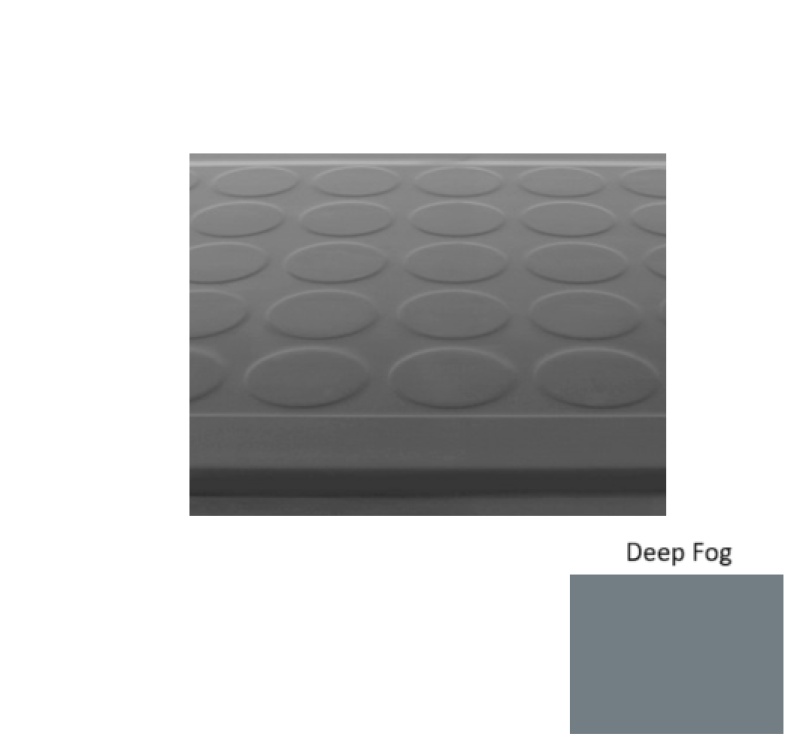 Solid 92 Deep Fog Low Profile Raised Circular Rubber (Sq) Stair Tread - Textured