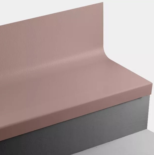 Johnsonite Red Clay Hammered Rubber Stair Tread With Riser