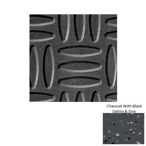 Charcoal With Black Dahlia & Doe Wv Weave Rubber Tile