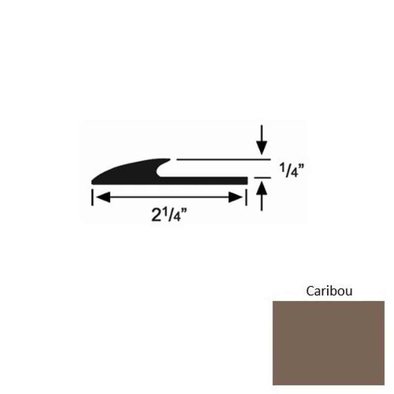 Solid 38 Caribou Rubber Glue Down Carpet Edge