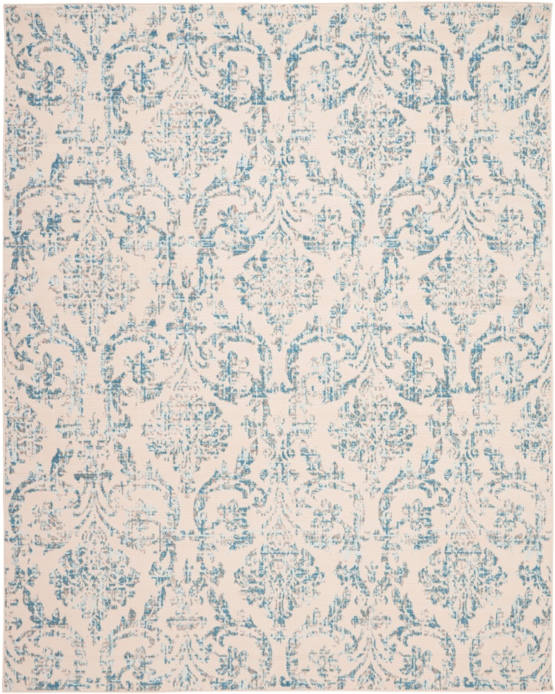 Jubilant Ivory Blue Vintage Area Rug