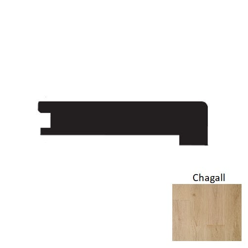 Louvre Chagall Hardwood Moulding / Trim - 3" X 90" Square Flush Stair Nose - Wire Brushed