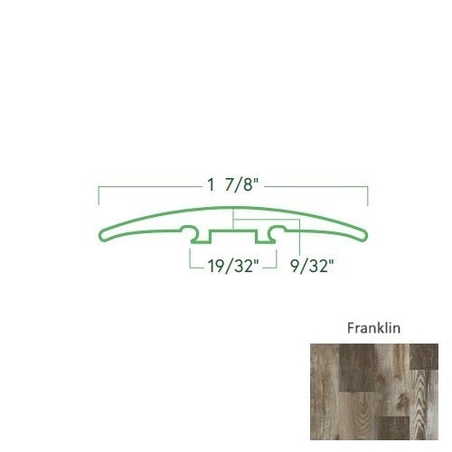 Freedom Franklin Luxury Vinyl Moulding / Trim - 96" 3 In 1 Reducer - Ceramic Bead