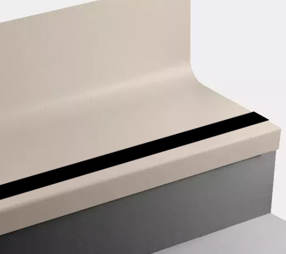 Johnsonite Silk Hammered Rubber Stair Tread with Riser