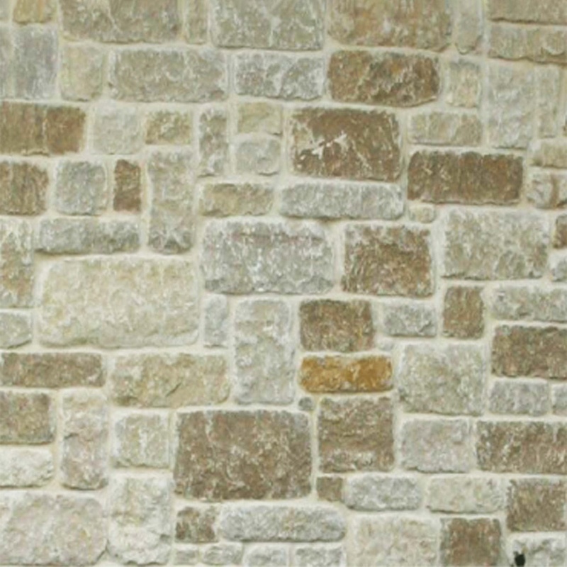 Tuscan Farmhouse Square Rectangular Limestone Thin Veneer Flat - Natural Cleft Face - Random Sizes