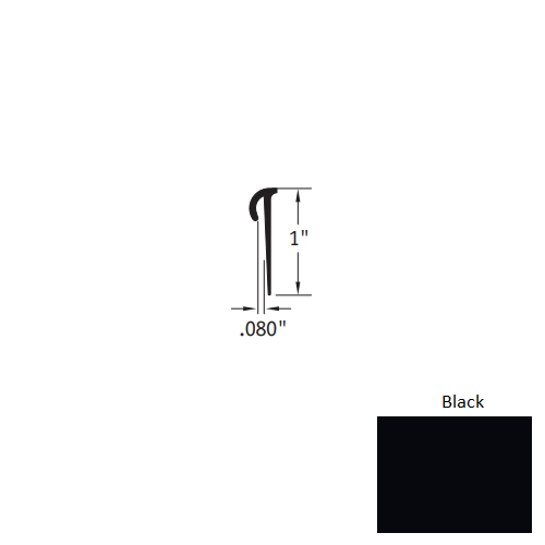 Black Vinyl Moulding / Trim Self Stick Cove Cap