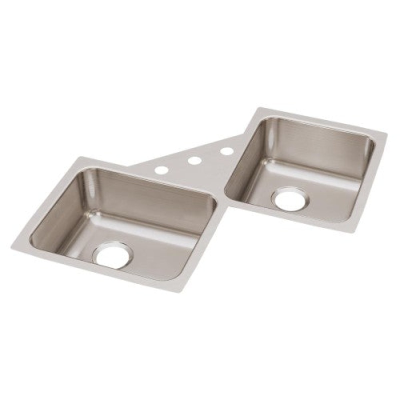 Elkay Celebrity Stainless Steel Corner Double Bowl Kitchen Sink