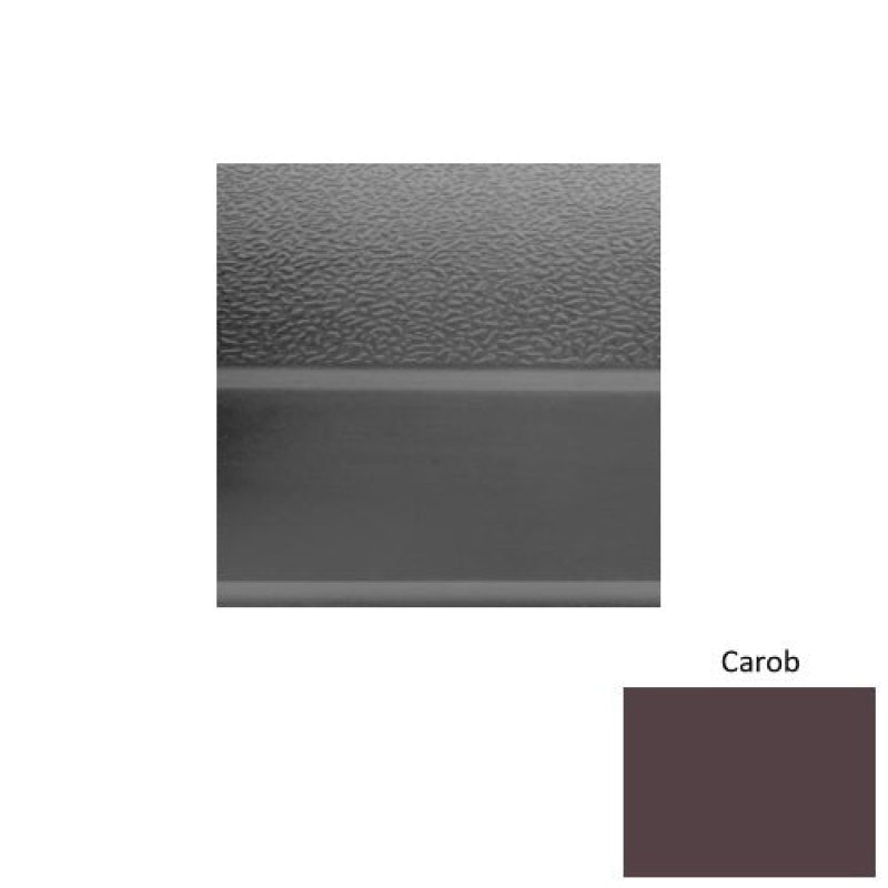 Solid 93 Carob Rubber (Sq) With Galley Red Abrasive Strip Stair Tread With Dupont Kevlar - Textured