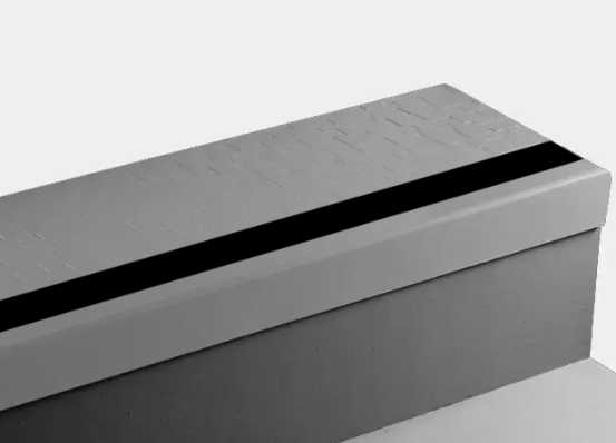 Vapor Grey Cubis Rubber Stair Tread Trim