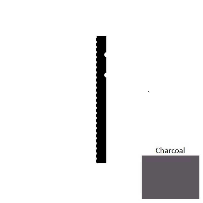 Charcoal Echo Sec Rubber Wall Base 4" x 8 Ft x 3/8"
