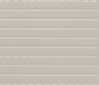 Johnsonite Antique White Raised Square Solid Color Rubber Tile - Textured