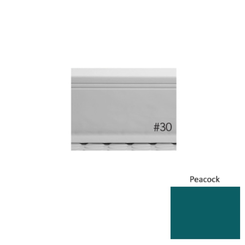 Pinnacle Plus #30 Sketch Peacock Rubber Coil Wall Base - 4" X 120 Ft