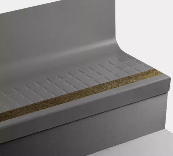 Johnsonite Brown Raised Square Rubber Stair Tread