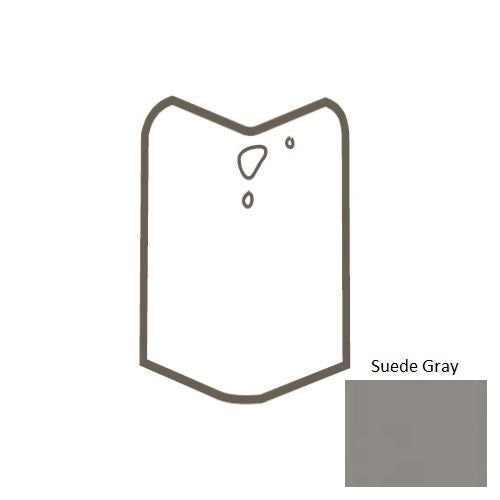 Keystones Unglazed Mosaic Suede Gray 2" x 2" Round Cap Outcorner