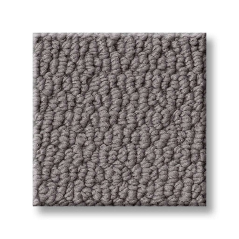 Simply The Best Channeling Pewter Polyester Carpet - Loop