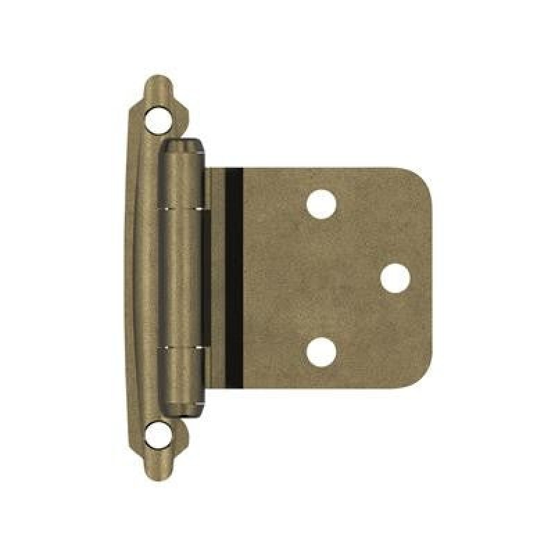 Bpr7630bb Burnished Brass Steel Face Frame Self Close Spring Cabinet Hinge - Variable Overlay - Burnished Brass