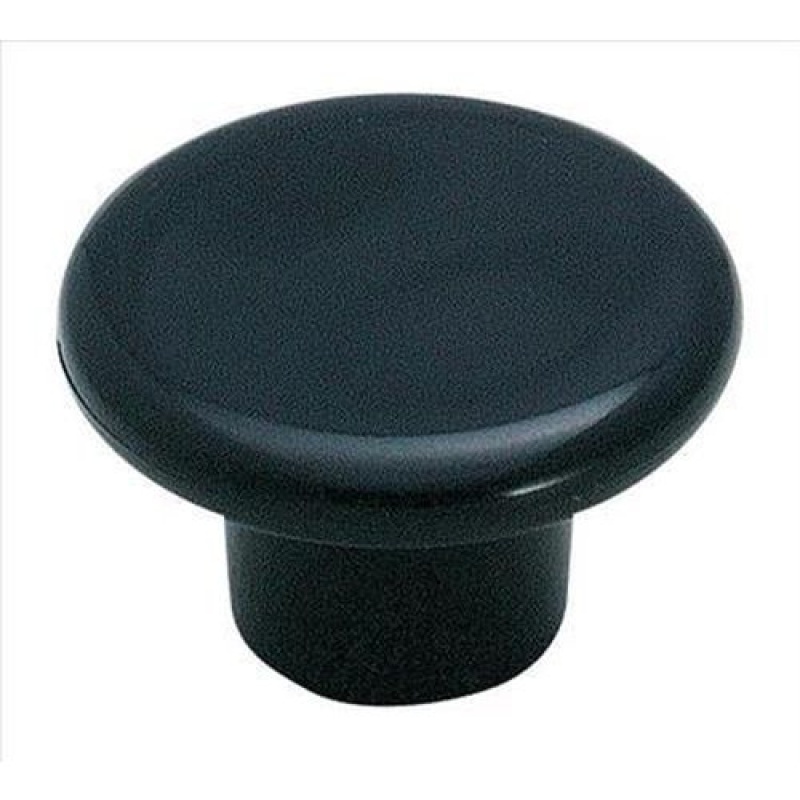 Everyday Heritage Plastic Cabinet Knob - Black - 1 1/4" (32 Mm) Length