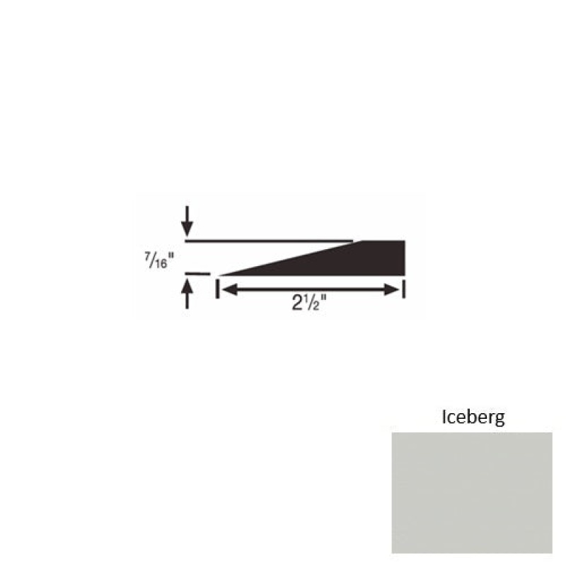 Solid 20 Iceberg Rubber Transitional Reducer - 2 1/2" X 9 Ft (108") X 7/16"