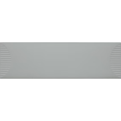 Stencil Grey Half Moon Ceramic Tile - Matte - 4" X 12"