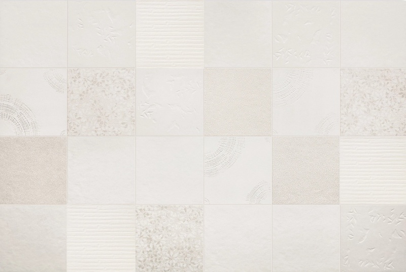 Chymia Mix 1 White Porcelain Tile - Matte - 12" x 12"