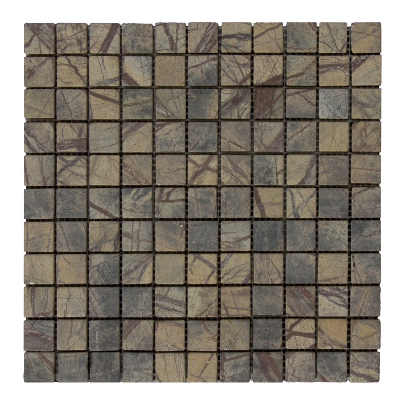 Cafe Forest Marble Mosaic - 1" X 1" - Tumbled