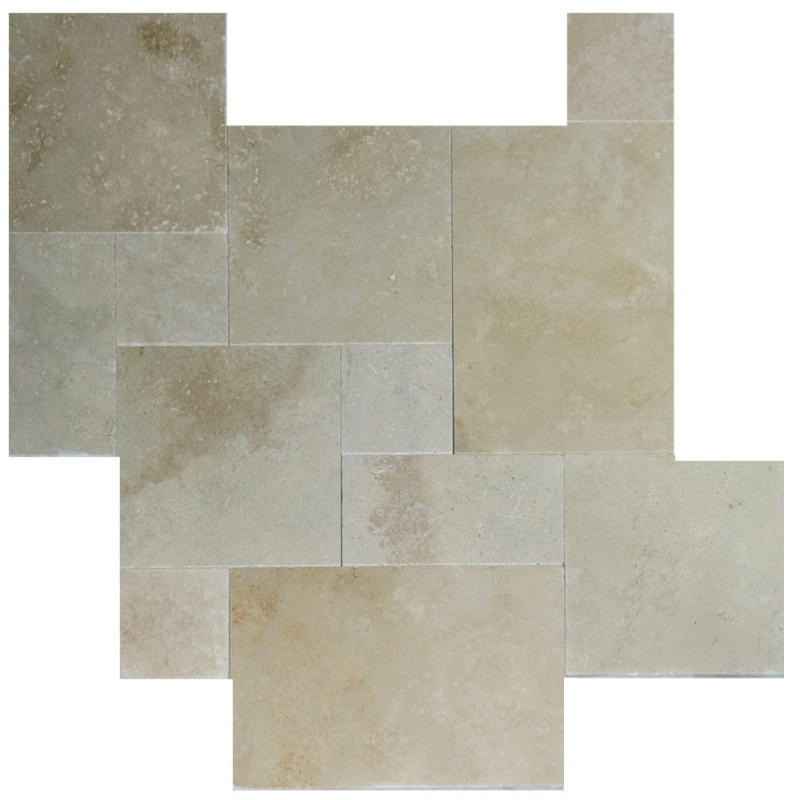 Toscana Travertine Paver Versailles Pattern - Tumbled - Various Sizes