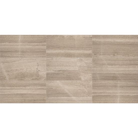 Presario Reverent Taupe Marble Tile - Polished - 12" X 24"