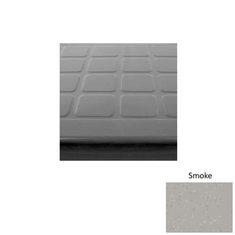 Symmetry 94 Smoke Rubber (Sq) With Galley Red Abrasive Strip Stair Tread With Dupont Kevlar - Textured