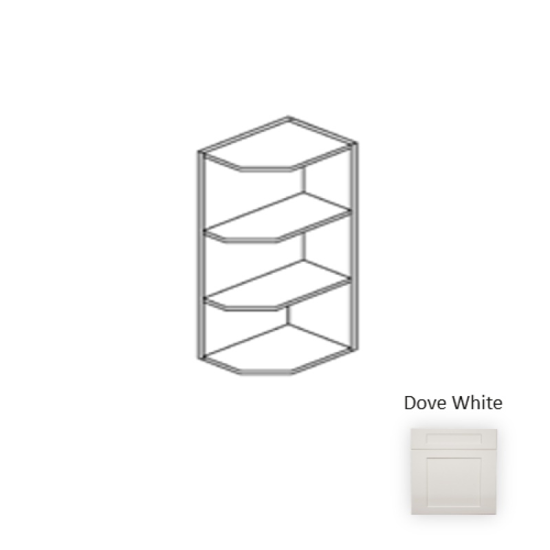 Dw.Wes0930 Framed Shaker Classic Dove White Natural Clear Coat Wood Kitchen Wall Cabinet - 9" X 30" X 12" - Natural Clear Coat