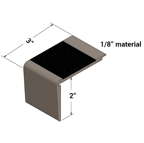 Johnsonite Toast Vinyl Recessed Stair Nose