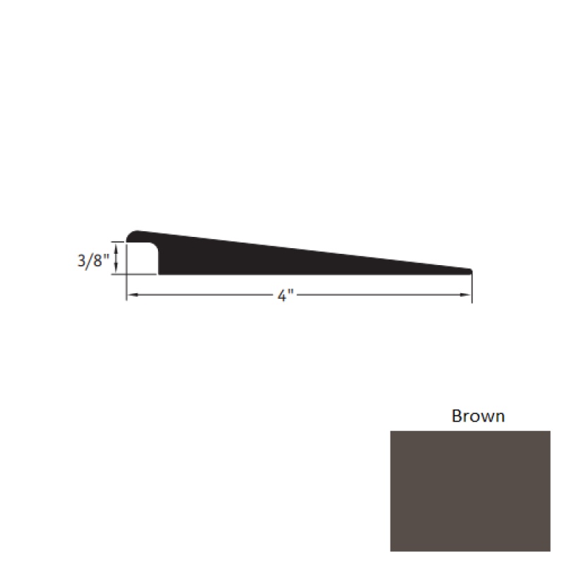 Johnsonite Brown Vinyl Moulding / Trim