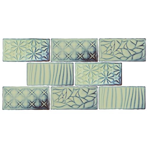 Antic Sensations Agua Marina Ceramic Tile - Glossy - 3" X 6"