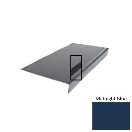 Flextones Midnight Blue Type 975 With Ribbed / Smooth Insert Distinct Designs Rubber - 12 1/2" X 72" Stair Tread - Hammered