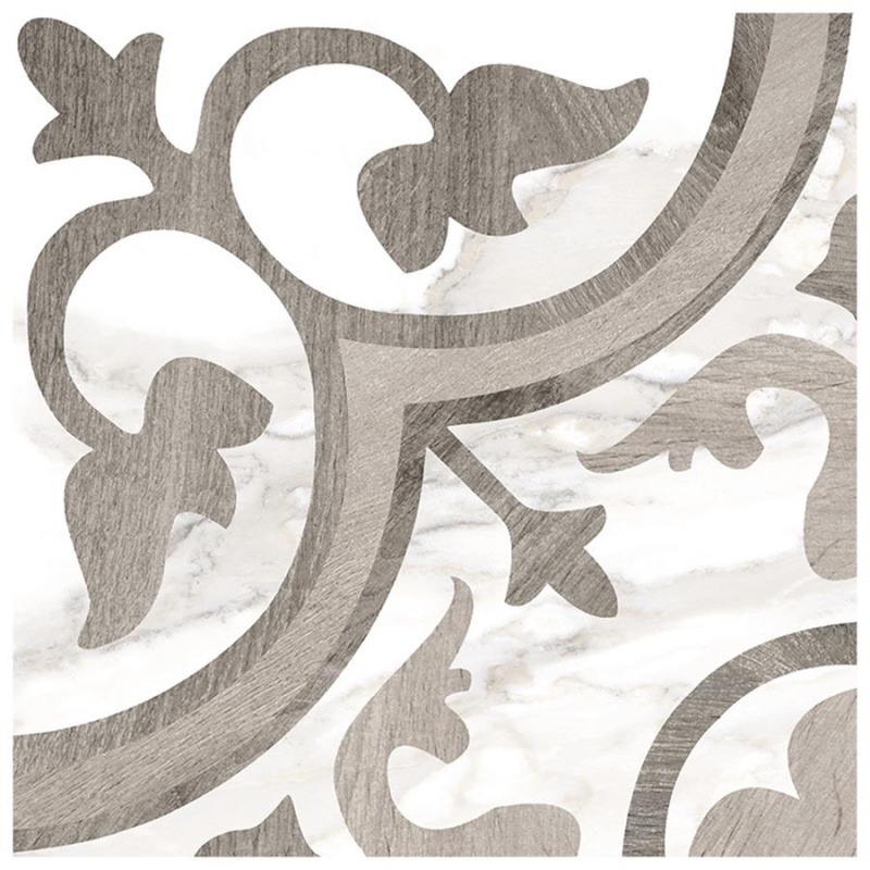 Ella Hill Amberes Grey Bone Ceramic Tile