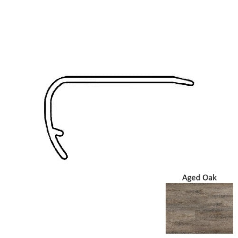 Flex Ii Flex Aged Oak Luxury Vinyl Moulding / Trim - 2" X 94" Stair Nose - Urethane