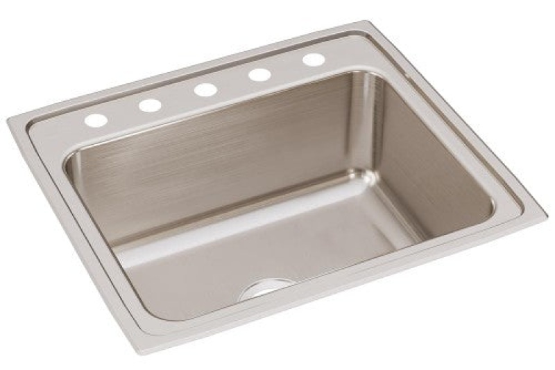 Lustertone Classic Stainless Steel Drop-In Single Bowl Kitchen Sink