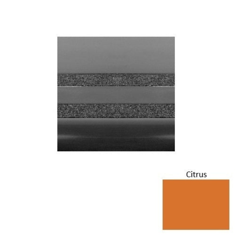 Solid 41 Citrus Heavy Duty With Two 3/4 Inch Strips Rubber (Rd) With Safety Yellow Abrasive Strip Stair Tread - Smooth