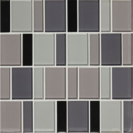 Color Appeal Renewal Midnight Sky Glass Mosaic - 3" X Random Lengths - Glossy